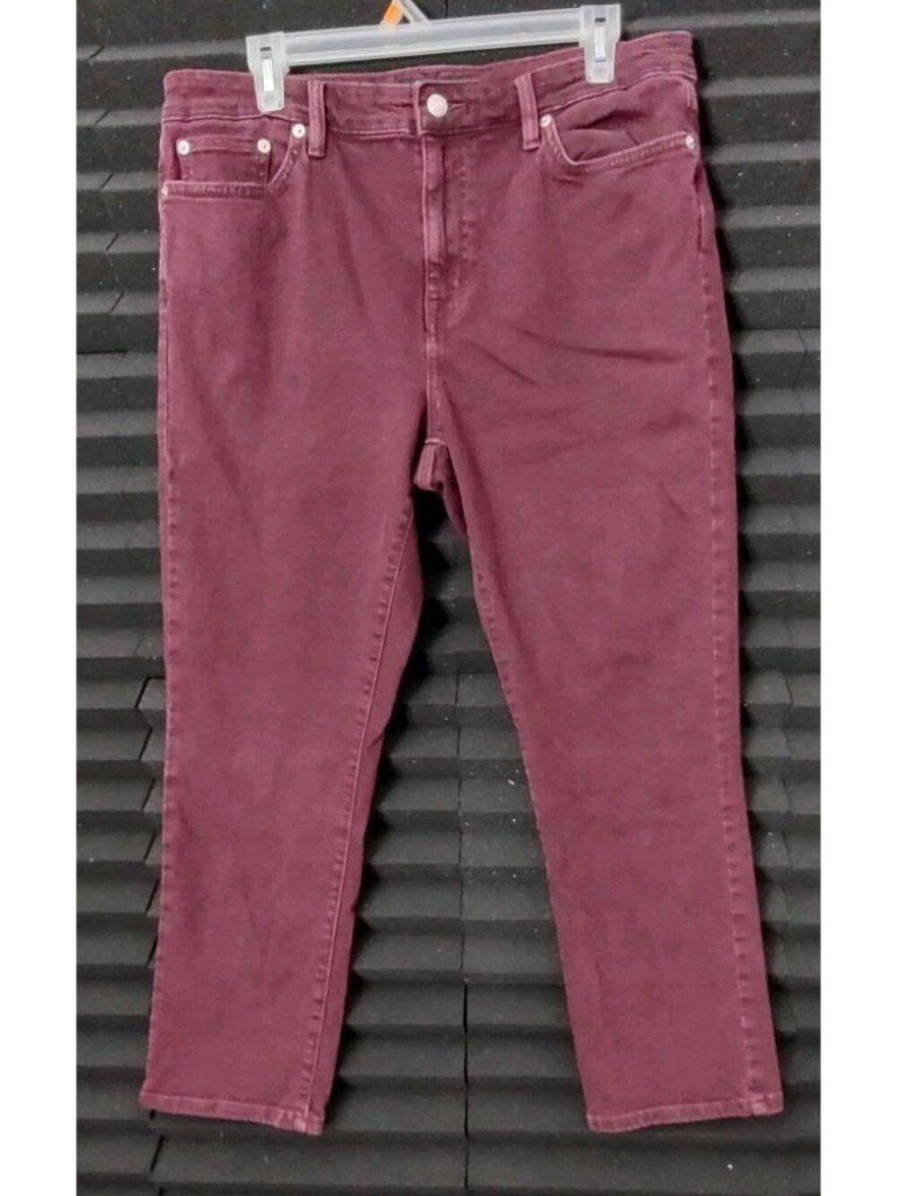 Lauren Ralph Lauren Jeans Women Dark Red Straight Stretch Size 14